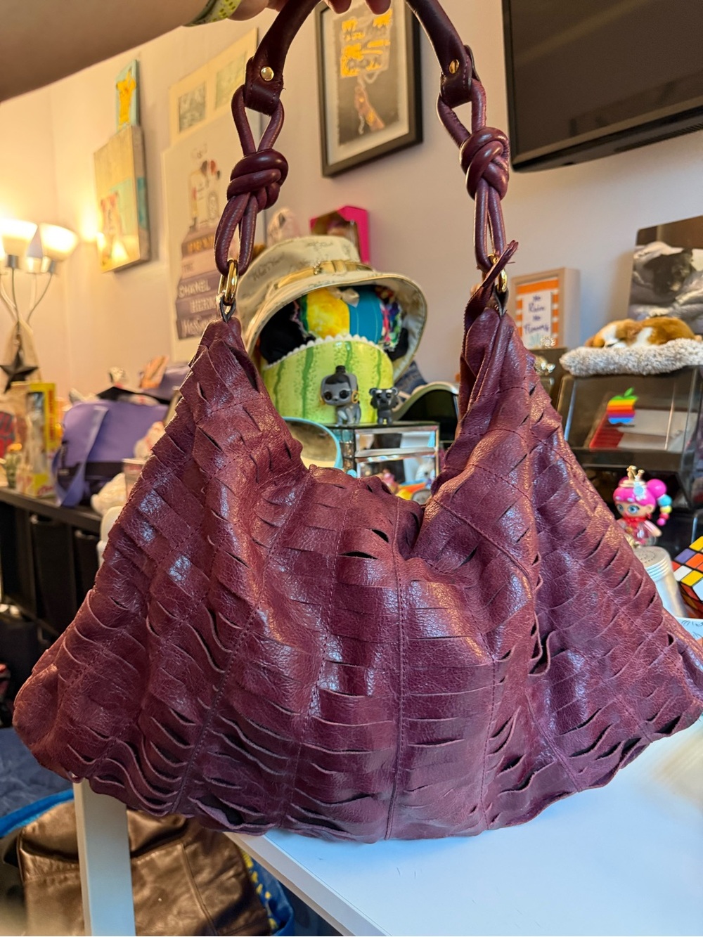 Vintage Y2K Steve Madden Leather Hobo Bag.